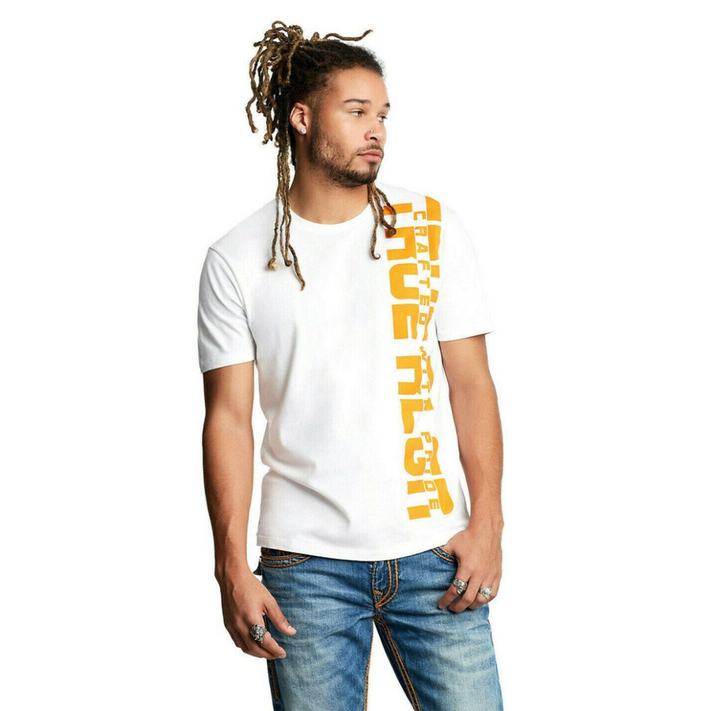 True Religion Men's Two-Tone Pride Graphic Tee T-Shirt in White